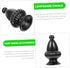 Lurrose 2pcs Decorative Lamp Finial Knob Modern Black Aluminum Floor for Table and Floor Lamps Easy to Install