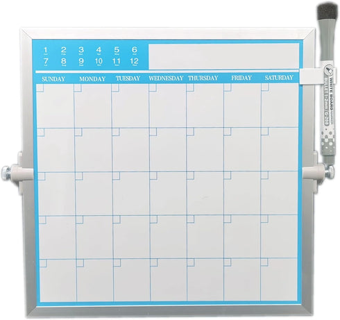 Magnetic Dry Erase Board Calendar- Easy to Clean,Desktop Double Side Monthly Whiteboard with Stand,10 Inch X 10 Inch, Portable Mini White Board Easel for Office Home Planner by baydeful