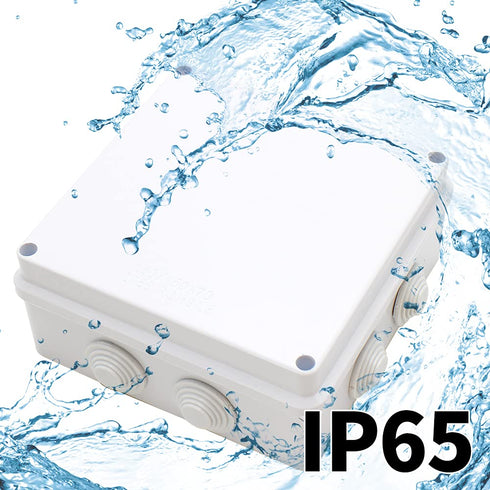 MAKERELE IP65 Waterproof Dustproof Electrical Junction Box, ABS Plastic Electronics Enclosure, White, 5.9 5.9