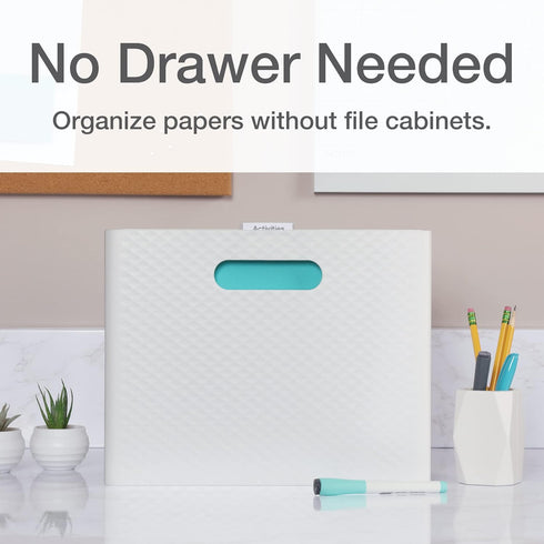 Pendaflex Mobile File Box with Handles, Easy Set Up, Collapsible Storage, 13" W x 10" H x 6.5" D, Holds Letter Size