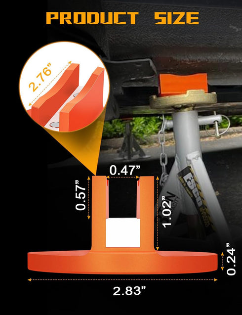 Pinch 0.45'' Pinch 2PCS) Universal Magnetic Jack Pad Aluminum Weld Adapter Slotted Weld Pad Puck for Floor Bottle