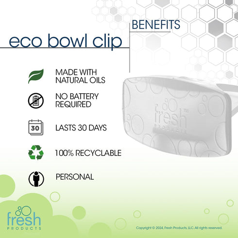 Fresh Products Eco Bowl Clip Air Freshener, Honeysuckle, Chemical Free, Lasts 30 Days, 12 pk
