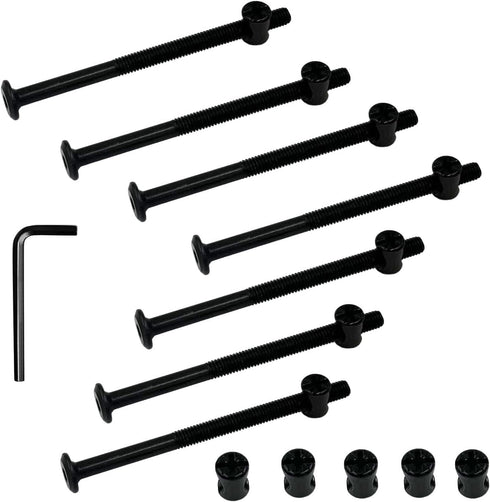 Socell M6x100mm 15pcs Bunk Bed Bolts,Hex Drive Socket Cap Furniture Barrel Screws Bolt