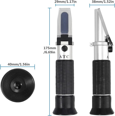 VGVGV 0-20% Brix Refractometer, Brix Refractometer Handheld Sugar Refractometer Sugar Concentration With ATC Sweetness