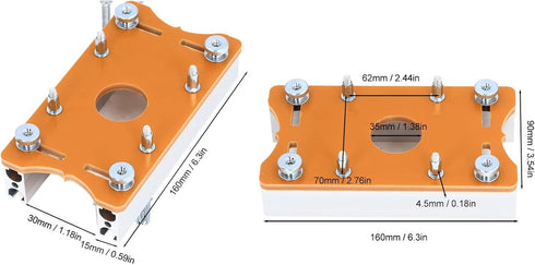 Trimming Machine Slotted Bracket for Woodworking, 2 in 1 Invisible Fastener Slotting Locator, Aluminum Alloy Router