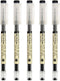 sencoo 5 Pack Gel Ink Black Pen Liquid 0.35mm Ultra Fine Ballpoint Pen for Office and School Stationery