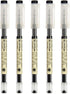 sencoo 5 Pack Gel Ink Black Pen Liquid 0.35mm Ultra Fine Ballpoint Pen for Office and School Stationery