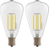 Dream Lighting LED Edison Bulb, 3W, 150 Lumens, Neutral White 3500K, Vintage Replace Globe, Pack of 2