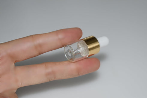 Small Dropper Bottle, 10pcs 1ml Mini Glass Sample Bottles for Travel Liquids