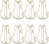 Pwshymi Cat Paper Clips, 12 Pcs Cat Shaped Thickened Metal Paper Clips for Office and Home Use