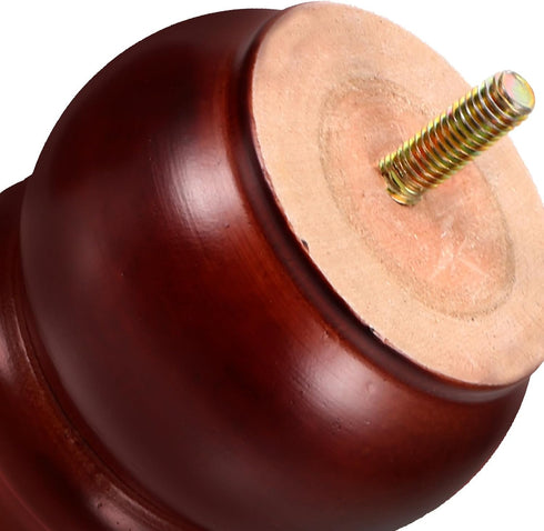 2pcs 8cm Homoyoyo Small Solid Wood Furniture Legs with Screw Thread, Wooden Sofa and Cabinet Feet Replacement