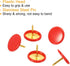 PATIKIL Push Pins - 300 Pack Plastic Round Pushpin Decorative Thumb Tacks for Cork Board, Red Steel Point
