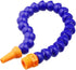 Pack of 10 Round Nozzle, 3/8 PT Plastic Flexible Oil Coolant Pipe Hose, Blue Orange