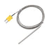 MECCANIXITY K Type Thermocouple with Plug, Meter Temperature Sensor Probe 0 to 600°C, Stainless Steel, 5x100mm