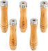 5pcs Wooden File Handle with Strong Metal Collars, Large Handle for 10"-12" File, Craft Tool