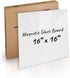 Fab Glass & Mirror Glass Dry Erase Board, White Surface Frameless Magnetic Board 16" x 16" for Office