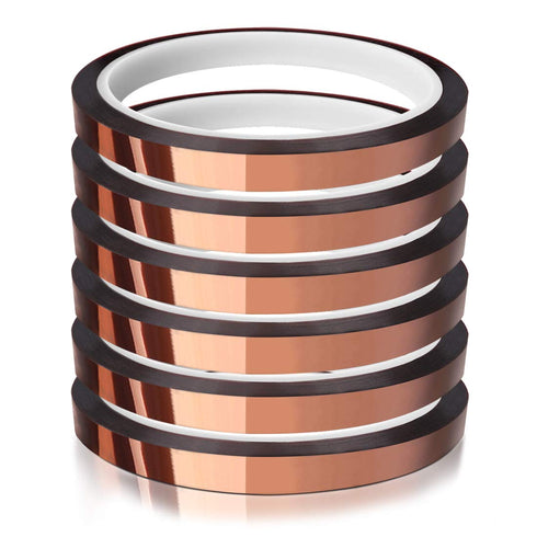 Heat Tape for Sublimation Transfer, Heat Resistant Adhesive Transfer Tape, No Residue, 6 Rolls 10mm x 33m (108ft)