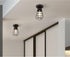 6130700 5 Inch, Westinghouse Bandera Vintage-Style One Light Semi-Flush Mount Ceiling Fixture, Matte Black Finish, Cage