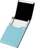 JuneLsy Professional Business Card Holder Case, PU Leather Metal Name Card Holder for Men & Women (Light Blue)