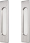 18CM Self-Stick Rectangular Sliding Door Pulls, 2pcs Brushed Steel Aluminum Alloy Flush Pull Handles