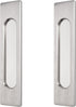 18CM Self-Stick Rectangular Sliding Door Pulls, 2pcs Brushed Steel Aluminum Alloy Flush Pull Handles
