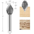 BINSTAK 60 1/4 Inch Degree V Groove Router Bit Shank, Carbide Tipped Wood CNC Router Bit Woodworking Engraving Carving