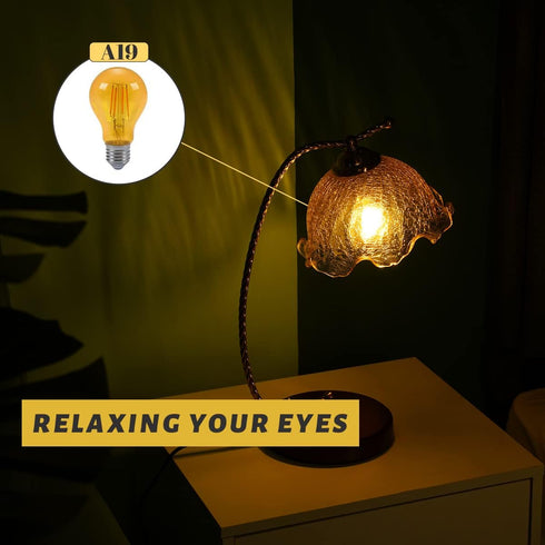 LED Edison Bulbs, 60 Watt Replacement, 6W 2000K Amber Soft Light, 4 Pack