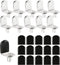 NORACLAN Shelf Pegs, 1/4" L Shaped Shelf Holders Pegs, with Rubber Sleeve, Shelf