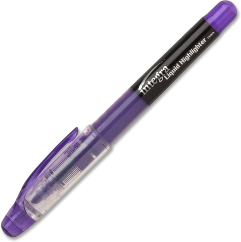 Integra Liquid Ink Highlighter, Chisel Tip, Fluorescent Purple (ITA33315), Fade Resistant