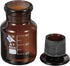 PATIKIL 60mL Reagent Media Bottle, 1Pcs Round Graduated Storage Bottle with Amber Cap for Home, Chemistry Lab