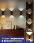 4,000mAh 3 Dimmable 2 Pack Motion Sensor Wall Lights with Remote, Rechargeable Battery Operated Wall Sconces, Wireless