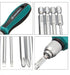 9pcs/set Precision Multi-Bit Screwdriver Set - Strong Magnetic 1/4" Hex Shank Slotted Phillips Head Kit with Rubber