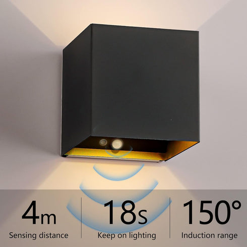 12W 6000mAh 3 Battery Operated Wall Sconces, Motion Sensor Light Indoor, Wall Lights Rechargeable, Colors Adjustable