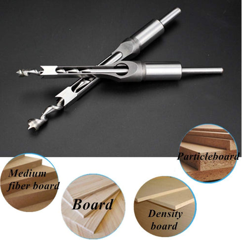 SaferCCTV 1/2 Inch Square Hole Drill Bit, Woodworking Mortiser Drill Bit, Hollow Chisel Mortise Drill Tool