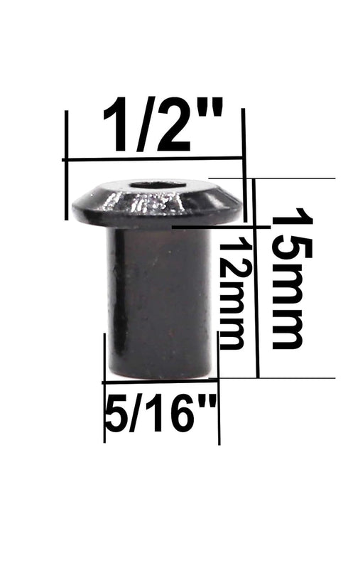 binifiMux 100pcs M6 Countsunk Kit,M6x20mm/30mm/40mm/50mm/60mm/70mm/80mm Black Hex Drive Socket Cap Bolts Dowel Joint