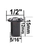 binifiMux 100pcs M6 Countsunk Kit,M6x20mm/30mm/40mm/50mm/60mm/70mm/80mm Black Hex Drive Socket Cap Bolts Dowel Joint