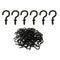 100 Pcs 1/2" Small Screw Hooks, Black Screw in Ceiling Jewelry Hooks for String Lights
