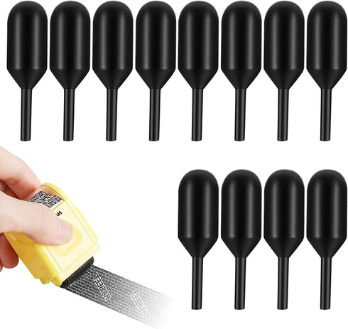 Xujinsongg Identity Theft Protection Roller Stamps, 12 Pcs Black Replacement Rolling Ink Refills