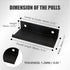 2PCS Back Mount Finger Edge Pull 80mm/3.15" Aluminum Hidden Handle Concealed Tab Pulls for Home Kitchen Living Room