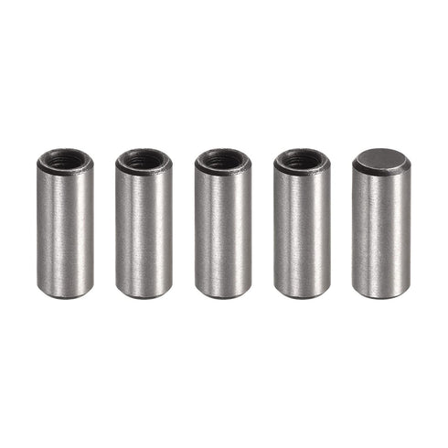 uxcell M5 Internal Thread Dowel Pin 5pcs 8x20mm Chamfering Flat Carbon Steel Cylindrical
