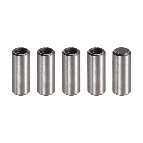 uxcell M5 Internal Thread Dowel Pin 5pcs 8x20mm Chamfering Flat Carbon Steel Cylindrical