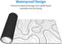 White Mouse Pad - Extended Gaming Mouse Pad for Desk 31.5 x 11.8 Inch, Black and White Topographic Design