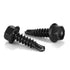 #14 x 5/8" Sheet Metal Screws, 100PCS 410 Stainless Steel Hex Washer Head Tek Screws, Black Oxide