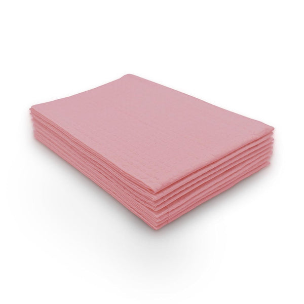 TIDI Choice Dental Bib, Pink (Mauve), 3 Layers, 13 W x 18