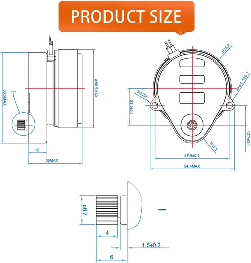 HORTHERO 802360JA 24V 5/6RPM V8043/8044 Valve-2Pack Motor Work Well with Honey-Well Zone