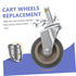 2pcs Totority Rolling Cart Wheels Suitcase Wheel Spare Parts Quiet Caster for Shopping Cart