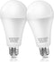 300 Watt Equivalent Light Bulb, 33W Super Bright Garage Light Bulb, A23 LED E26 Warm White - 2-Pack