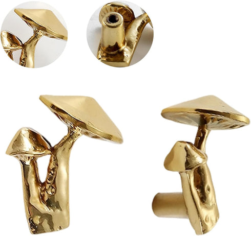 Ywmsfl Furniture Decorative Handle Modern Brass Dressers Knob Mushroom Shape Bedside Cabinet Pull Easy to Installation