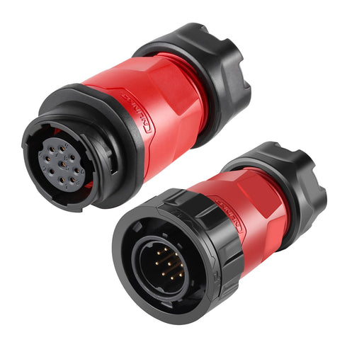 CNLINKO YM-20 9 PIN Industrial Waterproof Connector, IP68 Circular Connector, PBT Plastic Shell