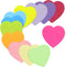 Self-Sticky Notes, 12 Colors Heart, Bright Colorful Sticky Pad, 2.76 x 2.76 Inch, 600 Sheets for School Office
